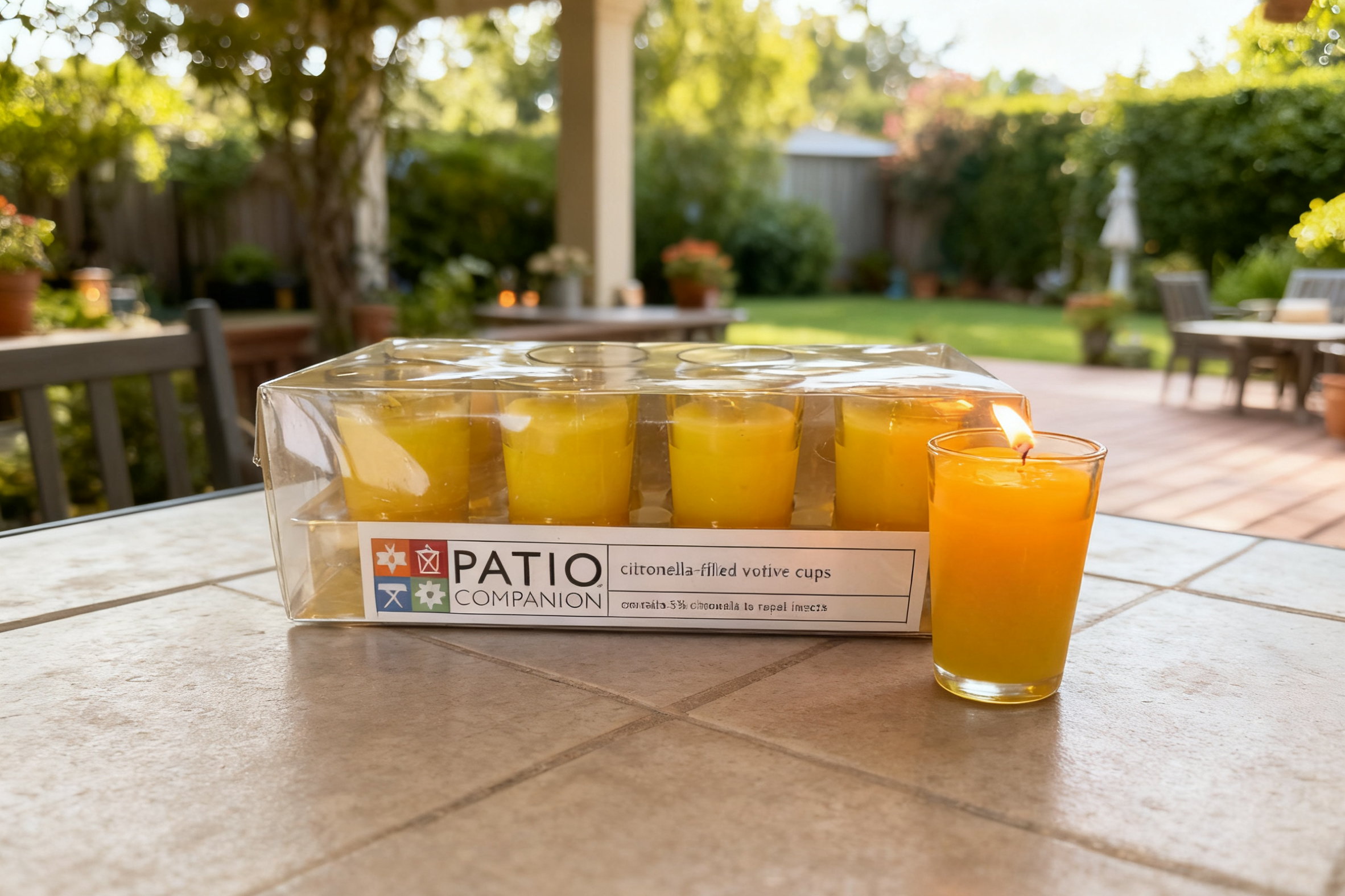 8pk Glass Votive Candles